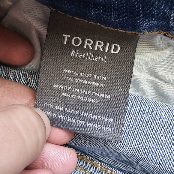 NEW Torrid Light Blue Jean Denim Shorts Size 20 - Picture 5 of 6